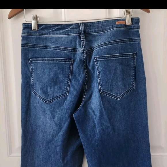 Pilcro And The Letterpress Stet Leather Trim Pockets High Rise Jeans Size 28 - Picture 7 of 10